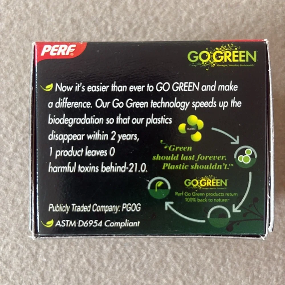 GO GREEN Dog Poop Bag 2 Rolls 20 Ct Each Biodegradable Recycled Handle Dispenser